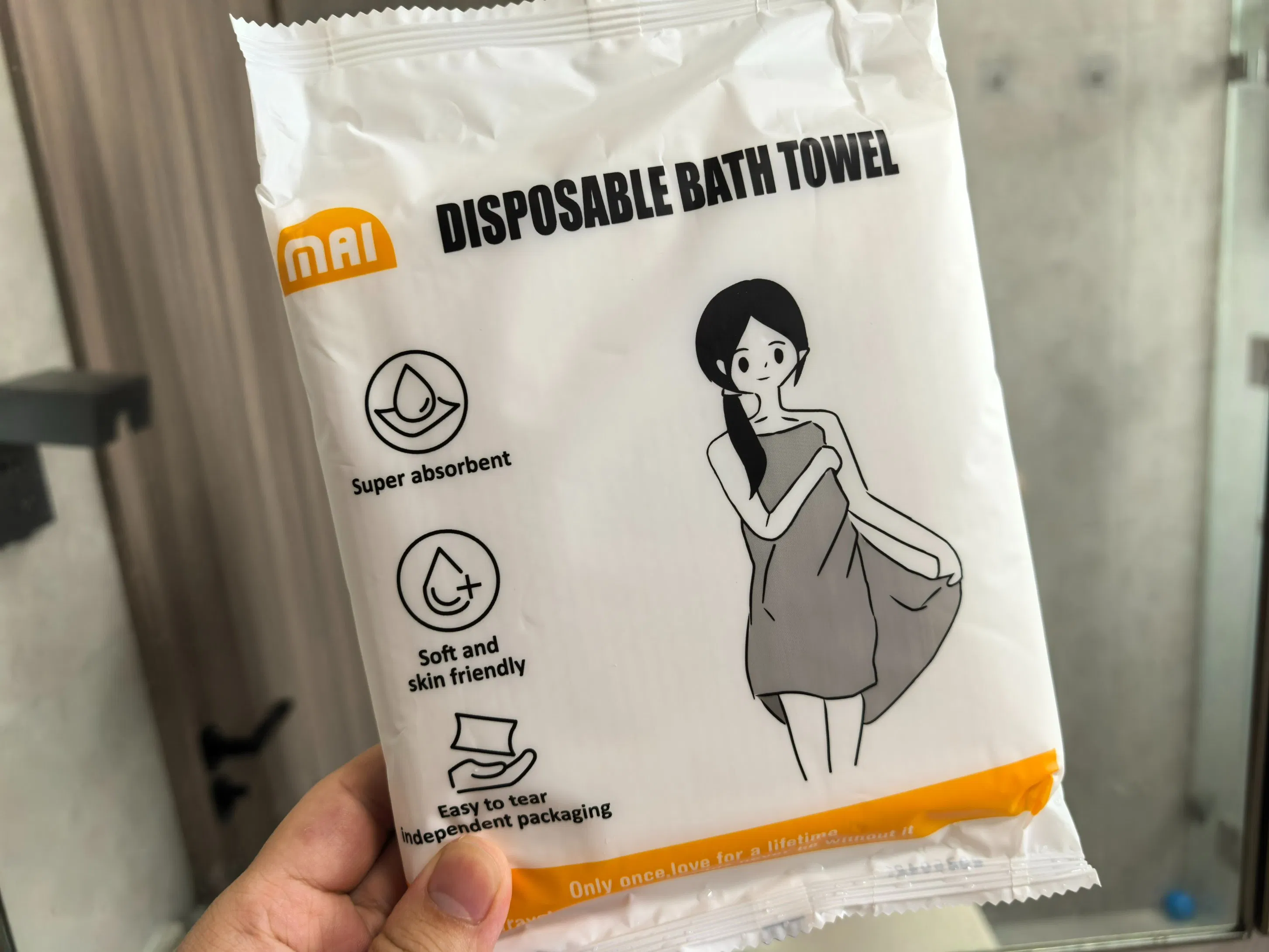 Sunshine Disposable Spunlace Nonwoven Fabric Bath Towel for Hotel