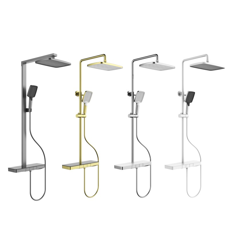 2025 New Design Luxury Wall Mounted High Pressure Rainfall Shower Set