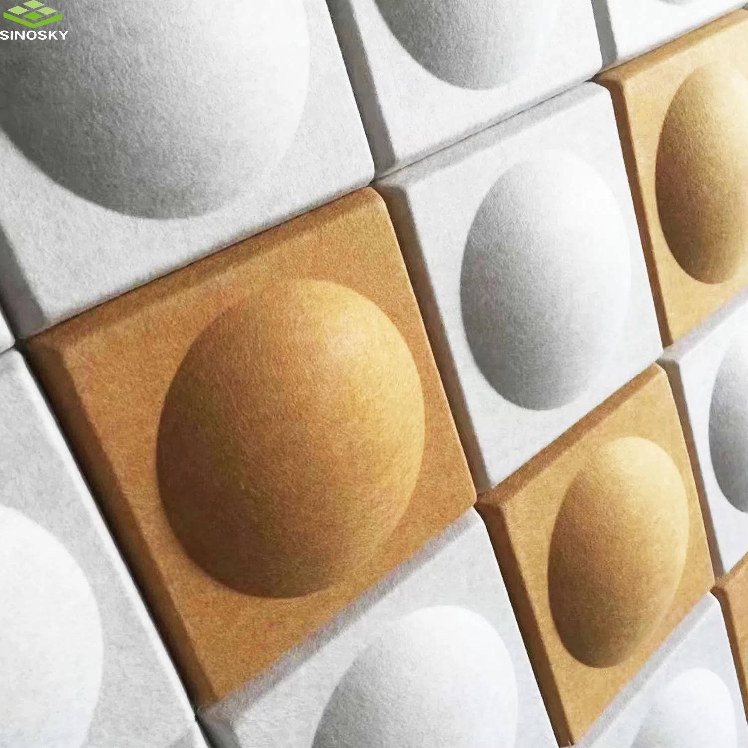Square-Shaped Round Circular Triangle-Shaped 3D Pet Fiber Decorative Panel