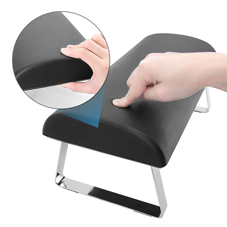 Big PU Feet Rest Stand Pillow for Pedicure Manicure Foot Hands Rest with Anti-Slip Leg