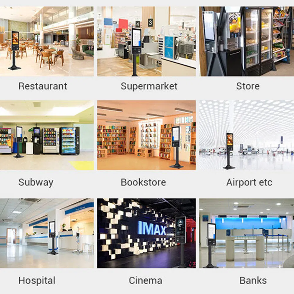 Efficient 21 Inch Order Kiosk with Integrated Label Printer