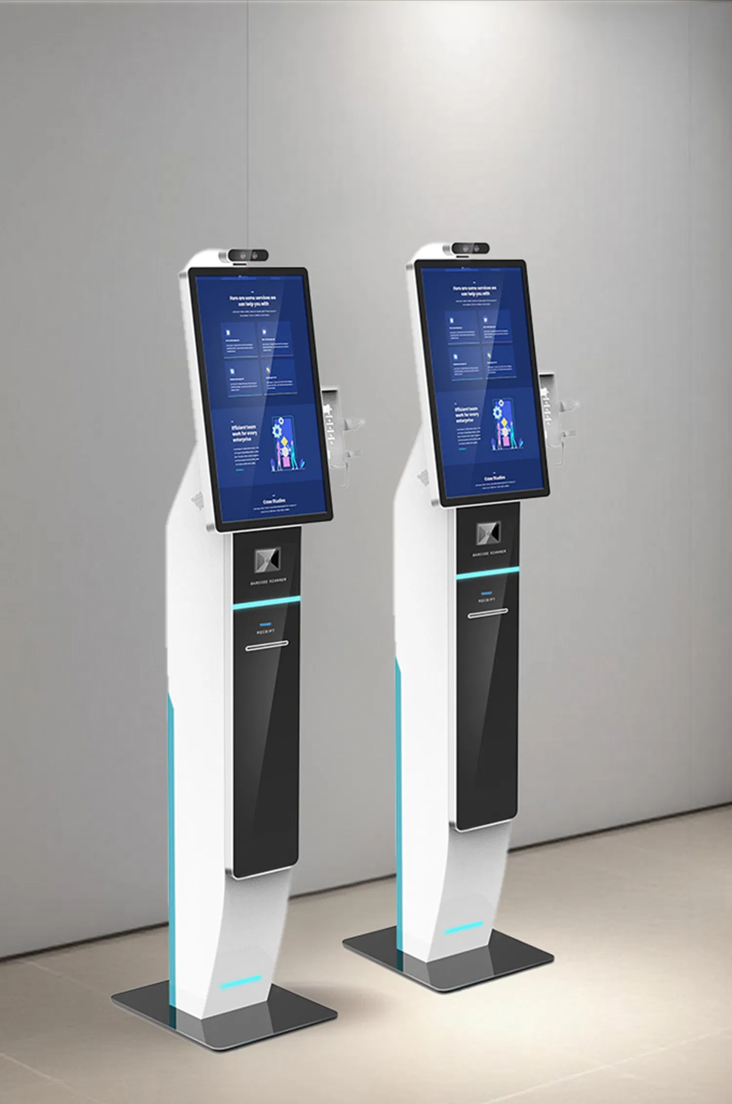 21.5 23.8 32 Inch Barcode Scanner POS Kiosk POS Kiosk Credit Card Payment Self Payment Kiosk