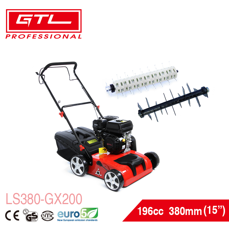 15" Working Width Gasoline Lawn Racker Petrol Lawn Scarifier (LS380-GX200)