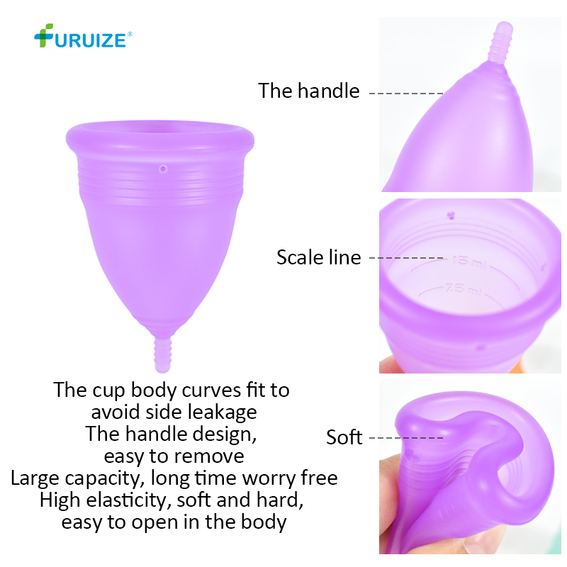 OEM 100% Medical Grade Silicone, Soft and Comfortable Cup for Women Period Copa Menstrual