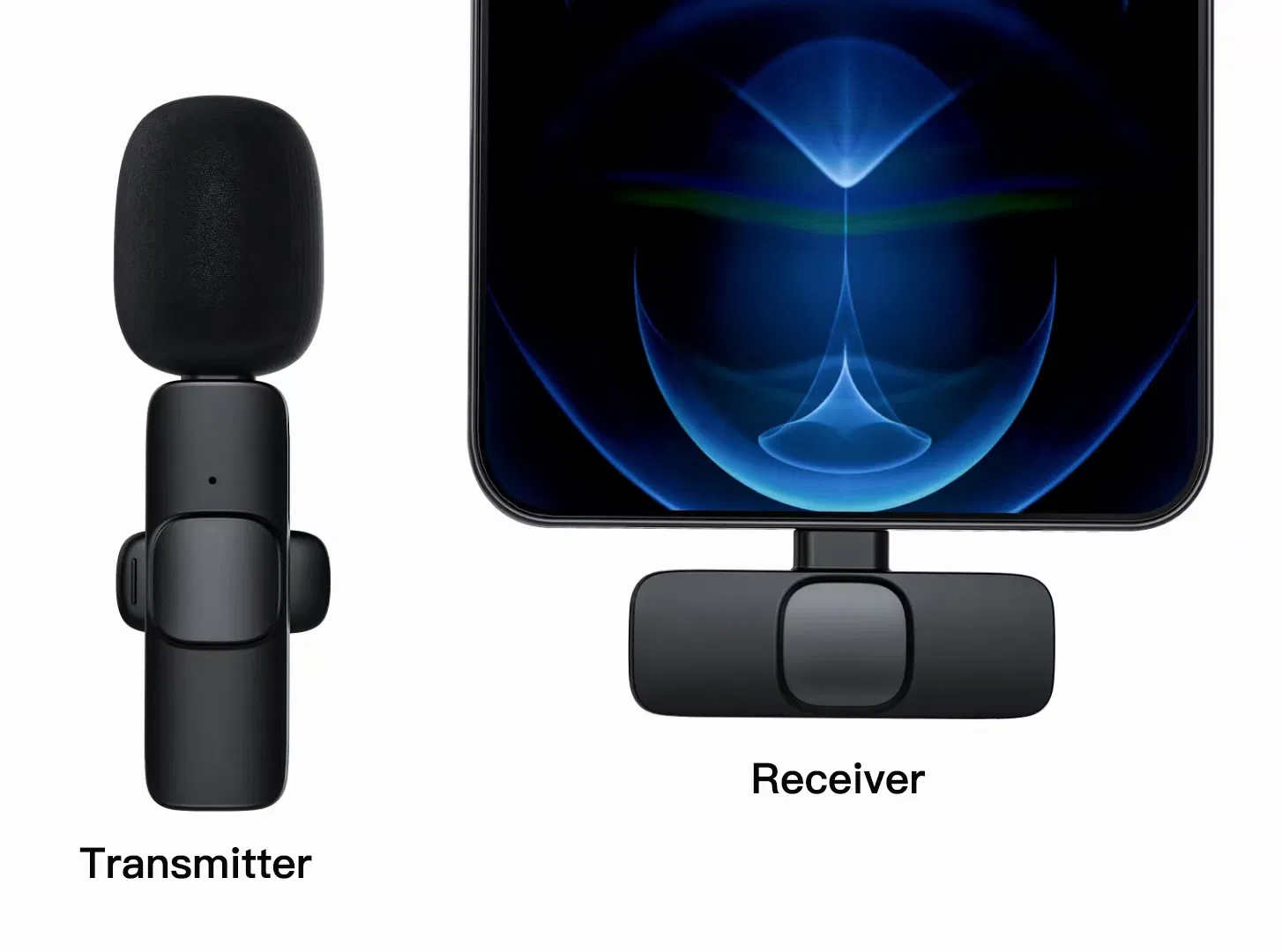 Беспроводной петличный микрофон K9 для стримов и записи