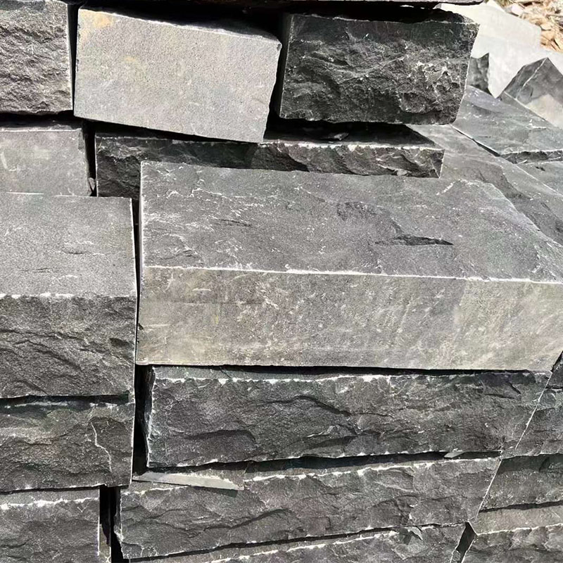 All Sides Split Black Basalt Standard Kerbstone