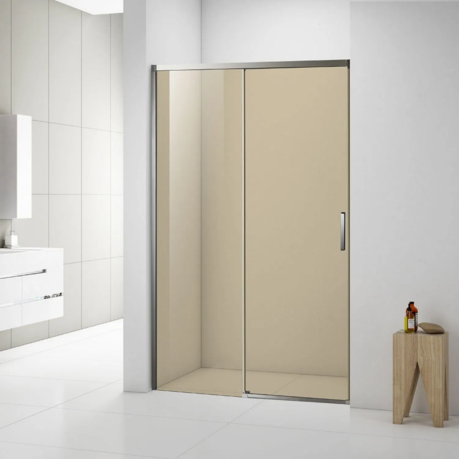 Soft Close Tempered Glass Sliding Shower Enclosure Door Screen