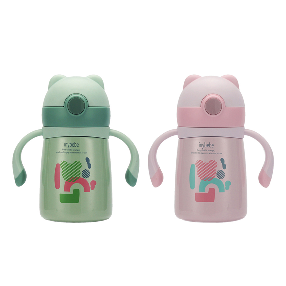 Wholesale 2 in 1 Stainless Steel 316 Childrenc Cute Kids Baby Water Bottle with Handle