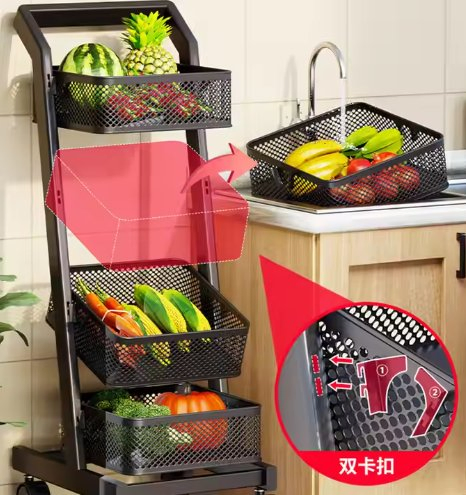 Многоярусная стойка RA-22 для хранения фруктов и овощей