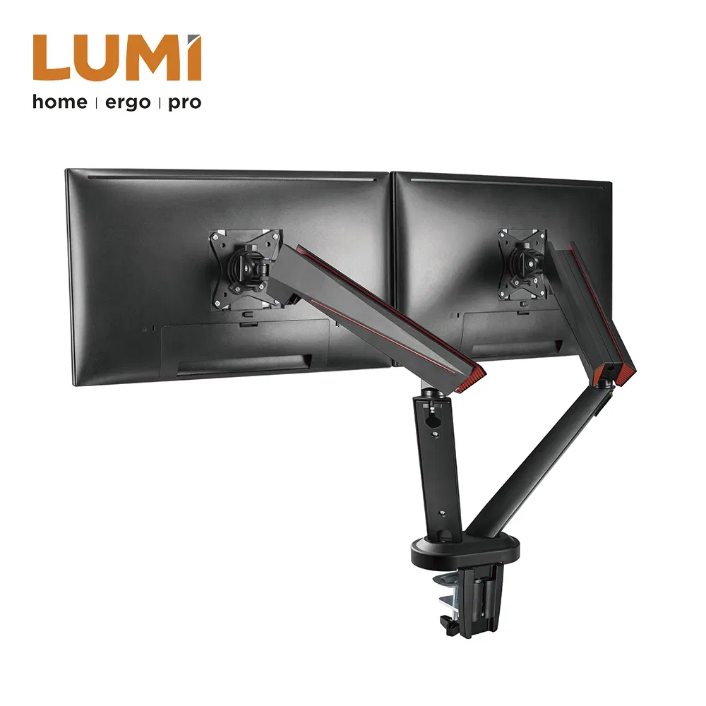 Кронштейн для монитора игровой с RGB подсветкой, двойной