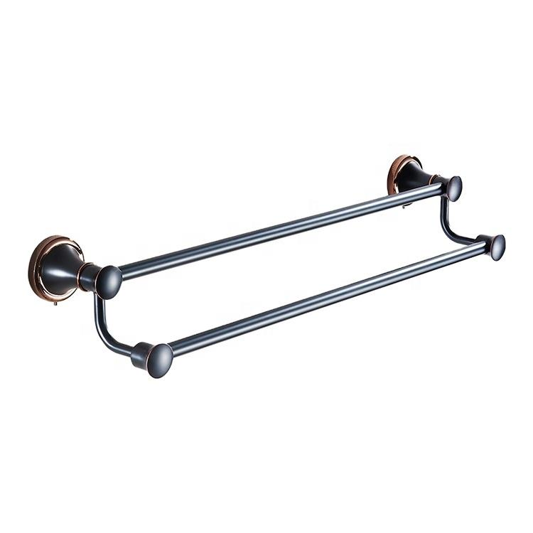 Bathroom Towel Rail Rose Gold Antique Black Dual Bath Towel Rack