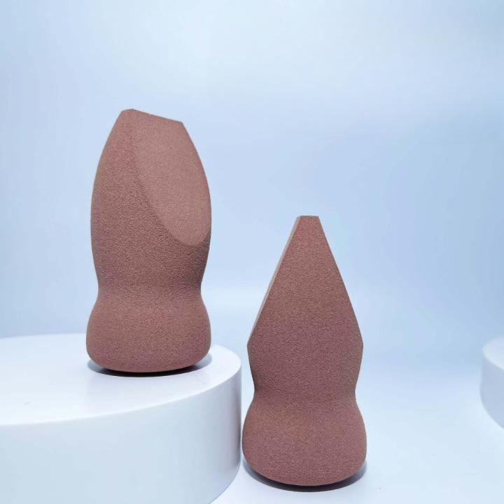 ODM Wet & Dry Atypical Shaped Gradient Colour Egg Slant Cut Powder Puff