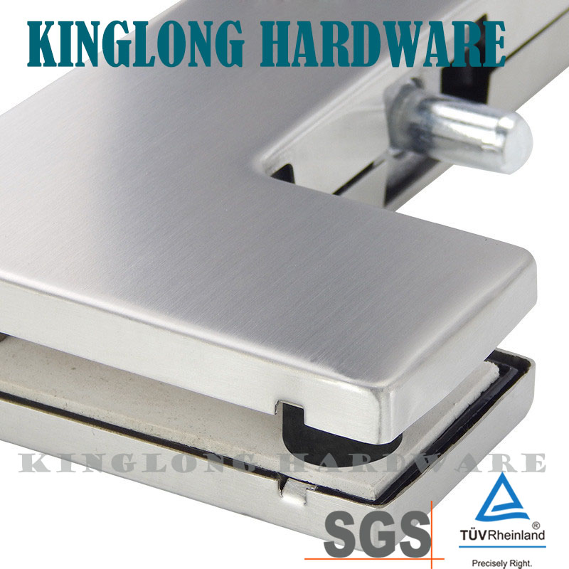 Stainless Steel Glass Door Hardware Bathroom Hotel Frameless Glass Door Hinge Patch Fitting Curved Clamp
