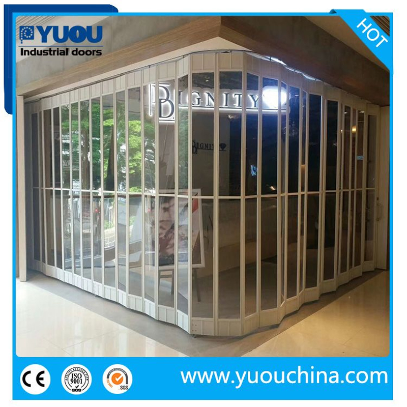 Polycarbonate Folding Sliding Door Special for Shop and Mall