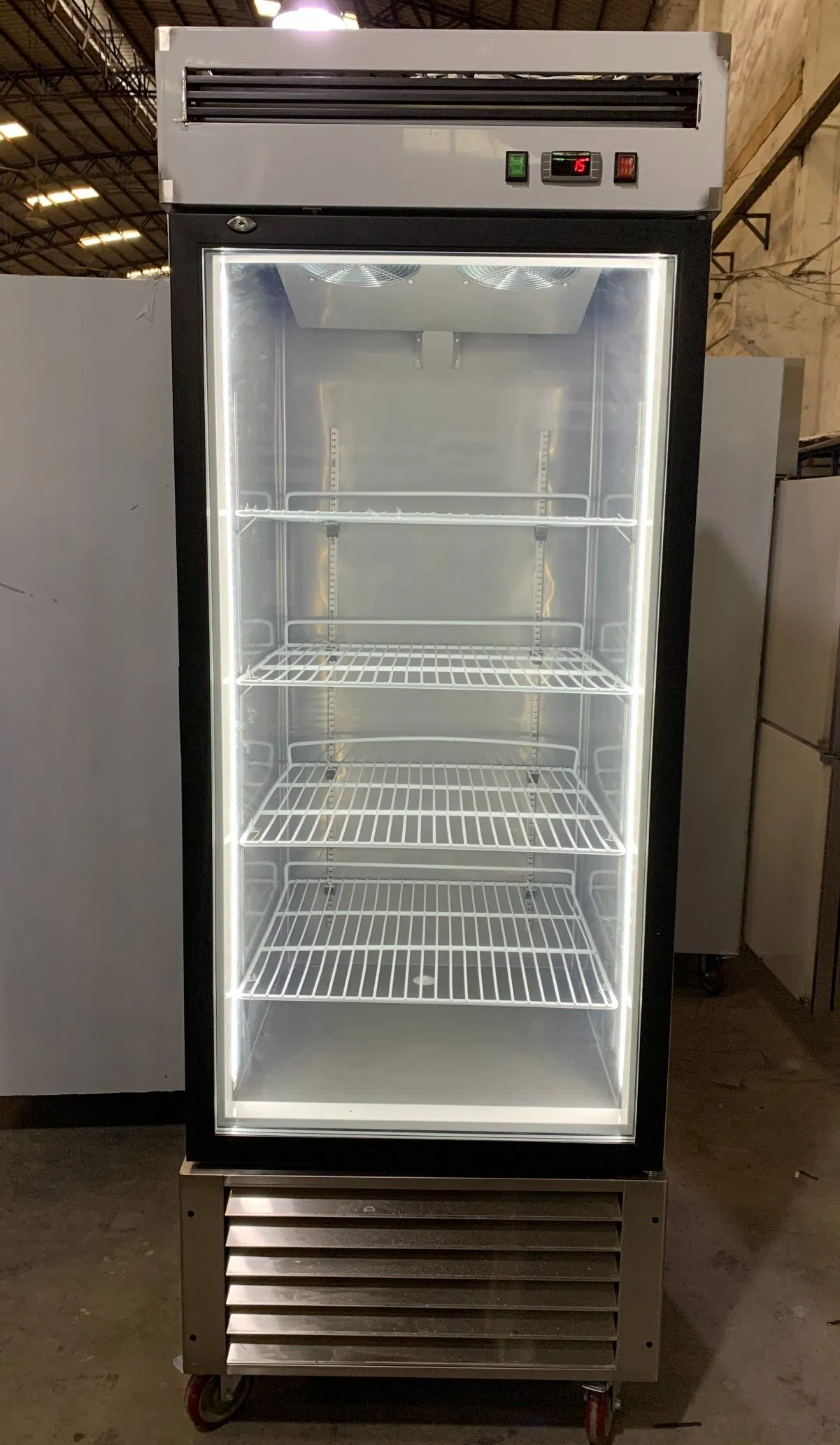 Kitchen Catering Solution Upright Refrigerator Stainless Steel Single Door Freezer