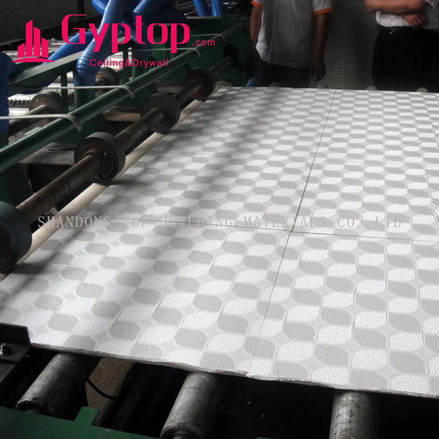 USG Quality PVC Embossed Gypsum Ceiling Board/Vinly Gypsum Ceiling Tile 610X610mm