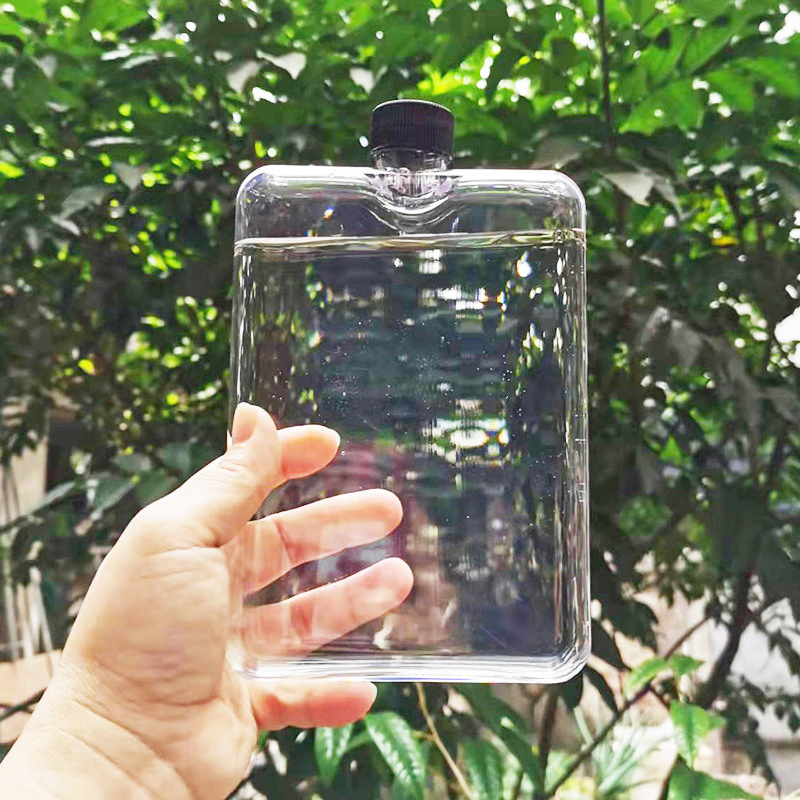 Custom Logo Printing Plastic Flat Notebook Juice Bottle for Promotional Gift