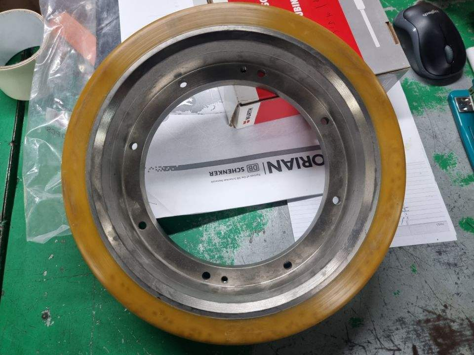 Factory Customize Durable Industrial PU Load Roller Wheel Coating Polyurethane Solid Casters