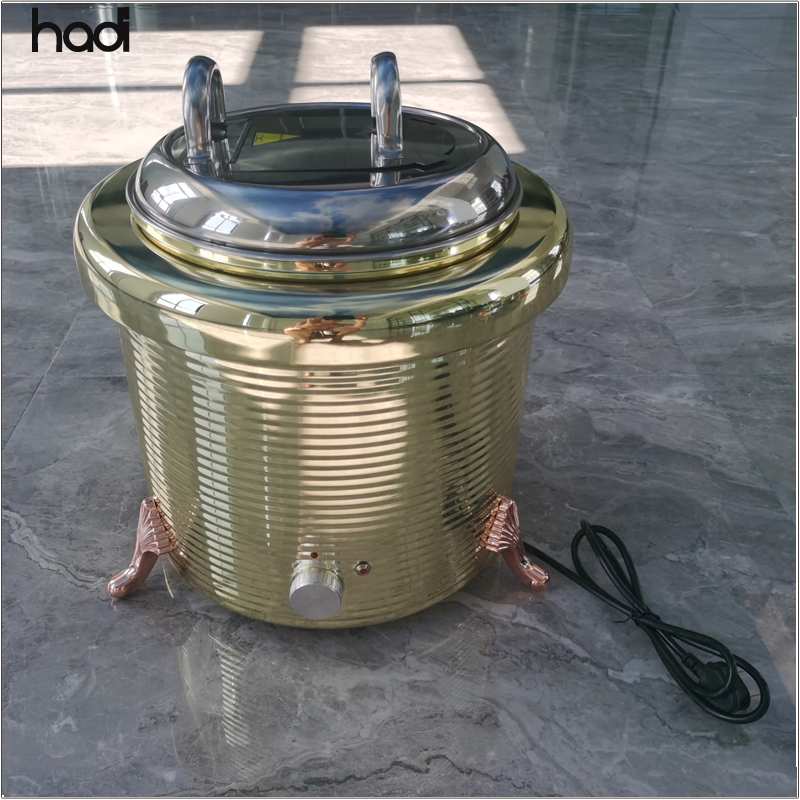 Hot Selling 10L Commercial Stainless Steel Soup Warmer Pot Buffet Server Food Warmer Electric Stews and Sauces Food Warmer Soup White Color Soup Warmer Station