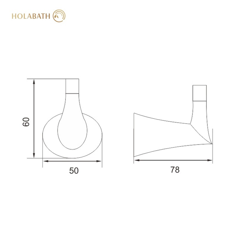 Durable Towel Robe Hook in 304 Stainless Steel for Long-Lasting Use