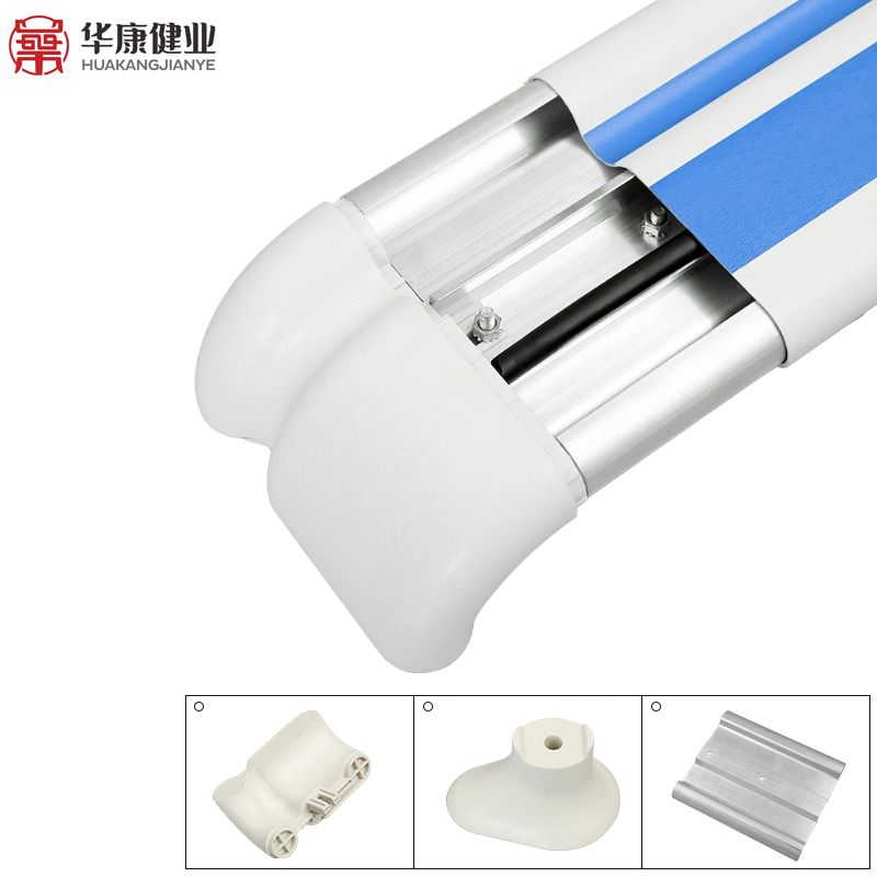 Nurse Home Hospital Corridor Wall Protection Handrail PVC with Aluminum Lining