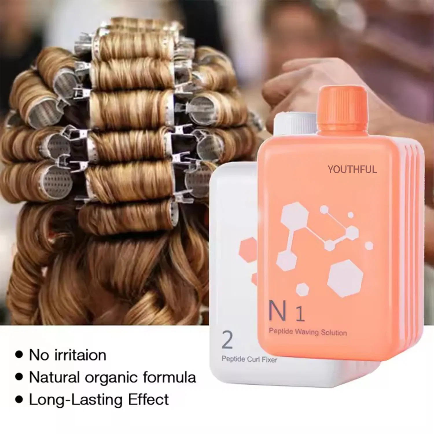 Professional Natural Cold Wave Peptide Waving Solution Hair Perm Lotion