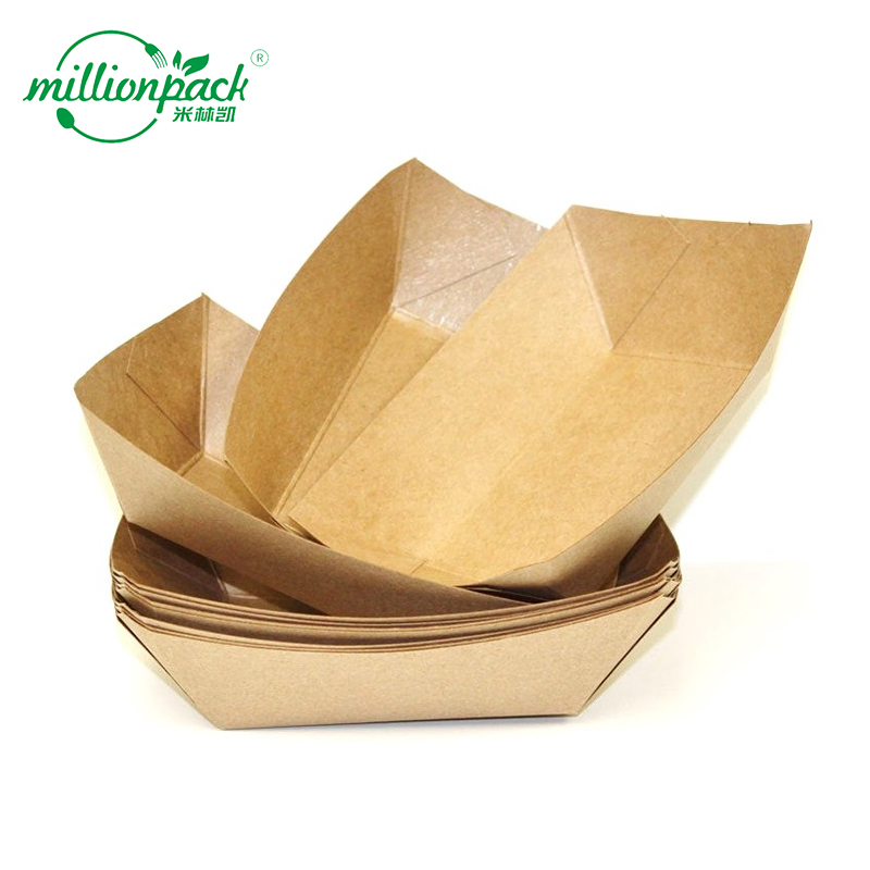 Kraft Takeaway Food Tray for Restaurant & Street Food Daily Serving Packaging Needs