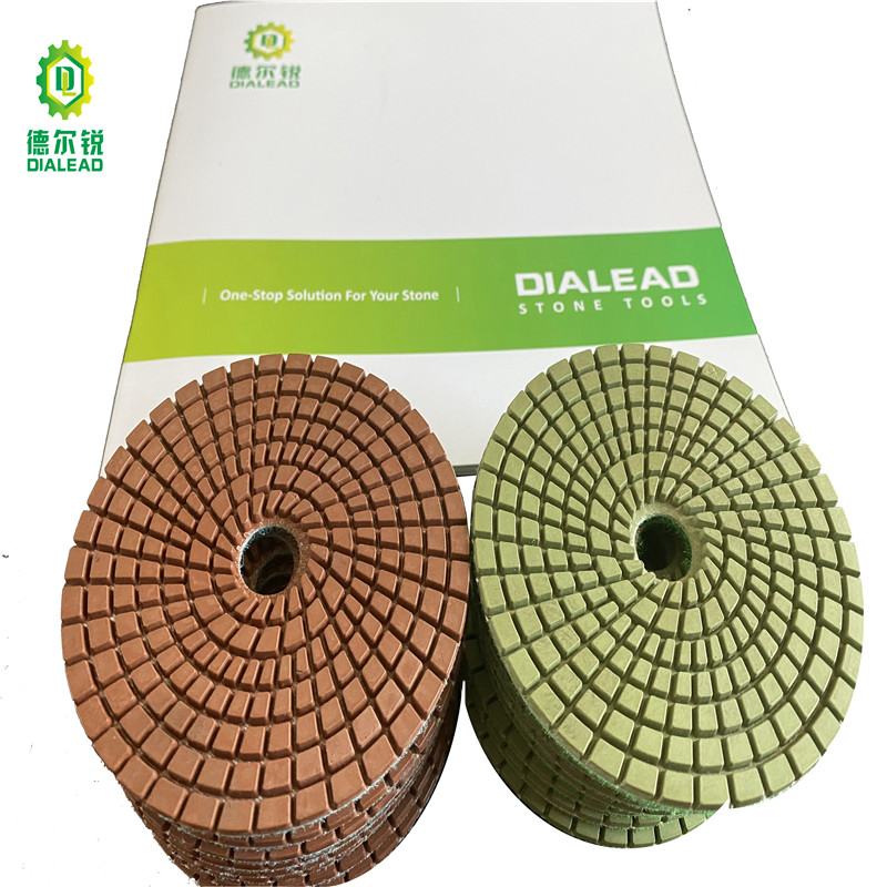 Dialead 4 Inch 5 Inch White Resin Flexible Polishing Pad