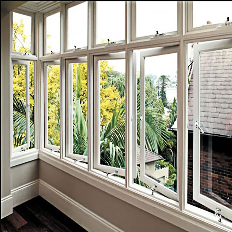 White Energy Efficiency Double Panels UPVC Double Glazing Casement Window