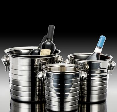 Stainless Steel Double Wall Insulated Champagne Cooler Ice Buckets