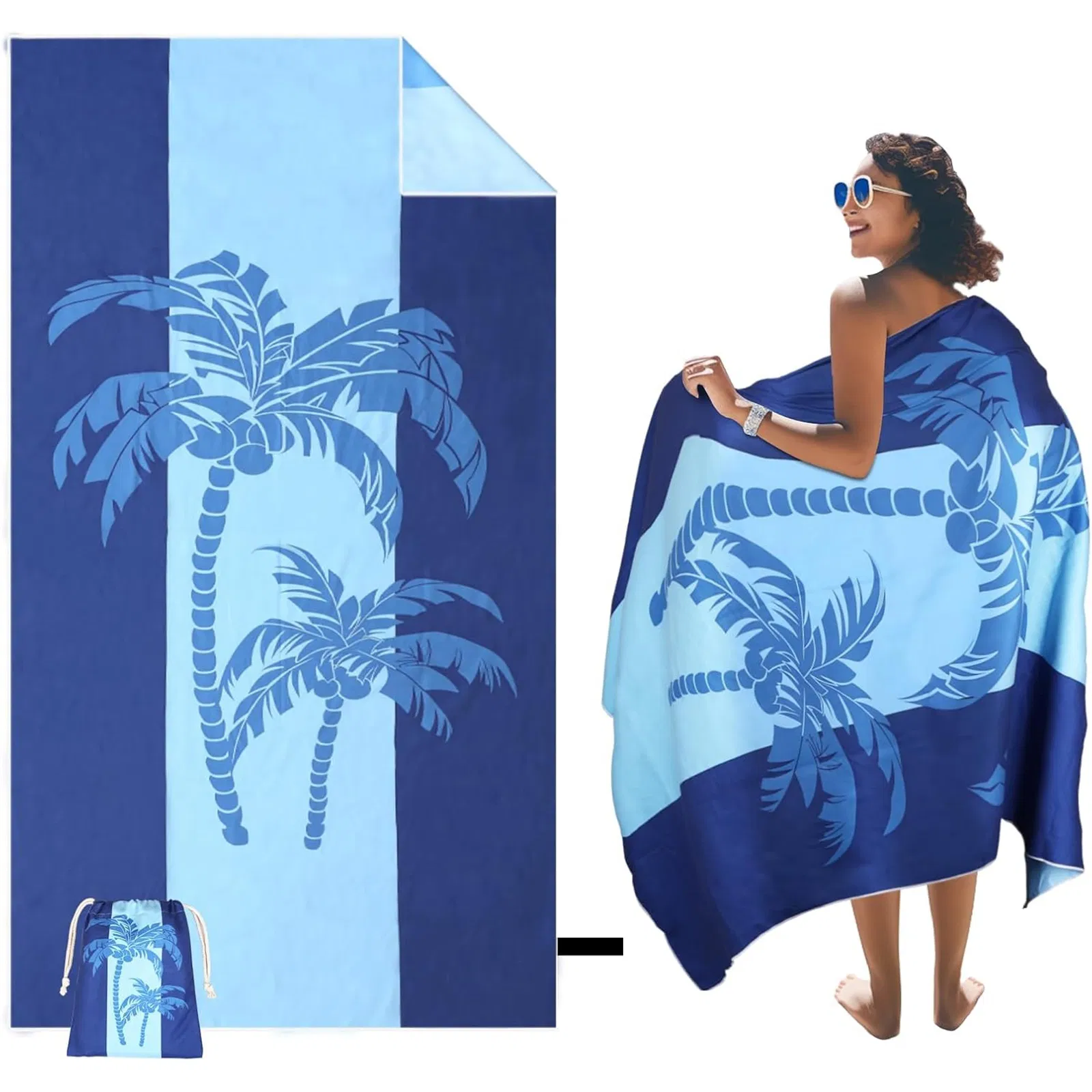Quick-Drying Ultra Absorbent Microfiber Beach Towel for Beach Swimming & Travel