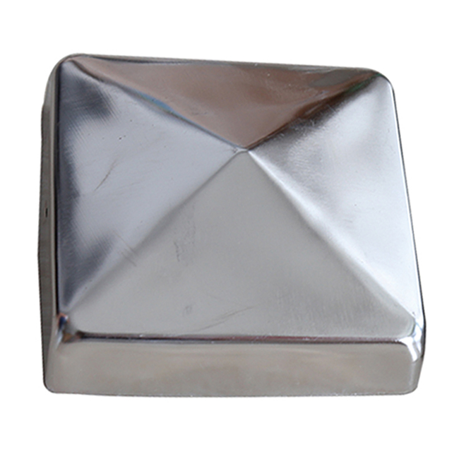Decorated Stainless Steel Metal Square Post Caps