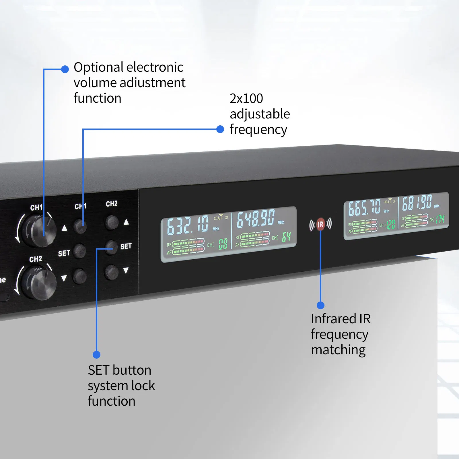 Sdondz B-Mur422 Long-Range Professional Wireless Microphone for Events and Performances