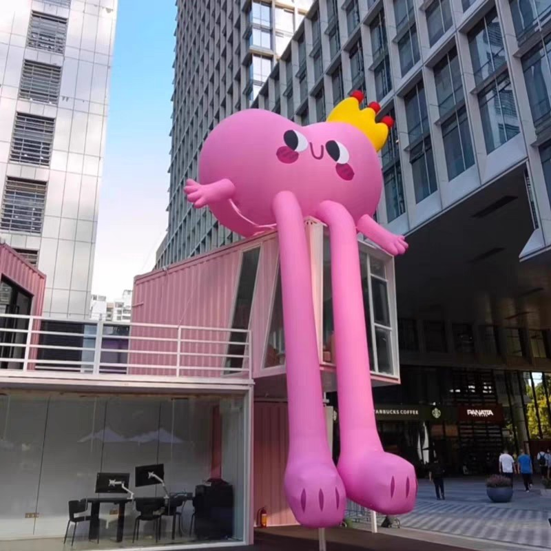 Boyi Inflatable Love Cartoon with Guitar Inflatable Pink Heart Cartoon