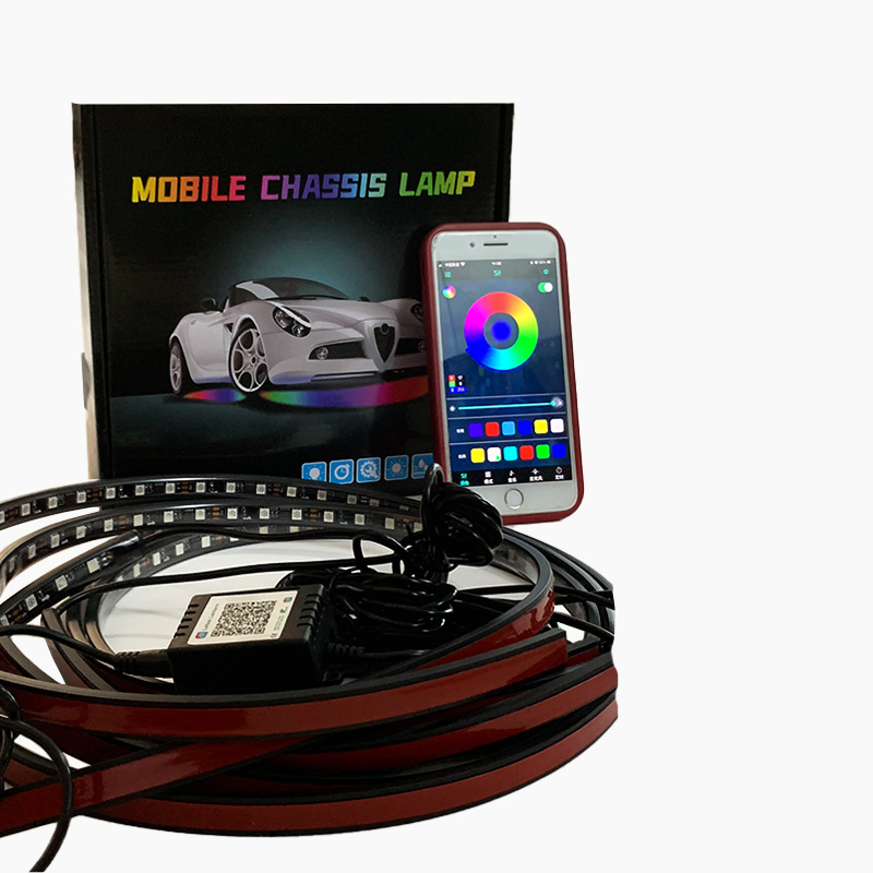RGB LED подсветка днища авто 12V, управление через APP
