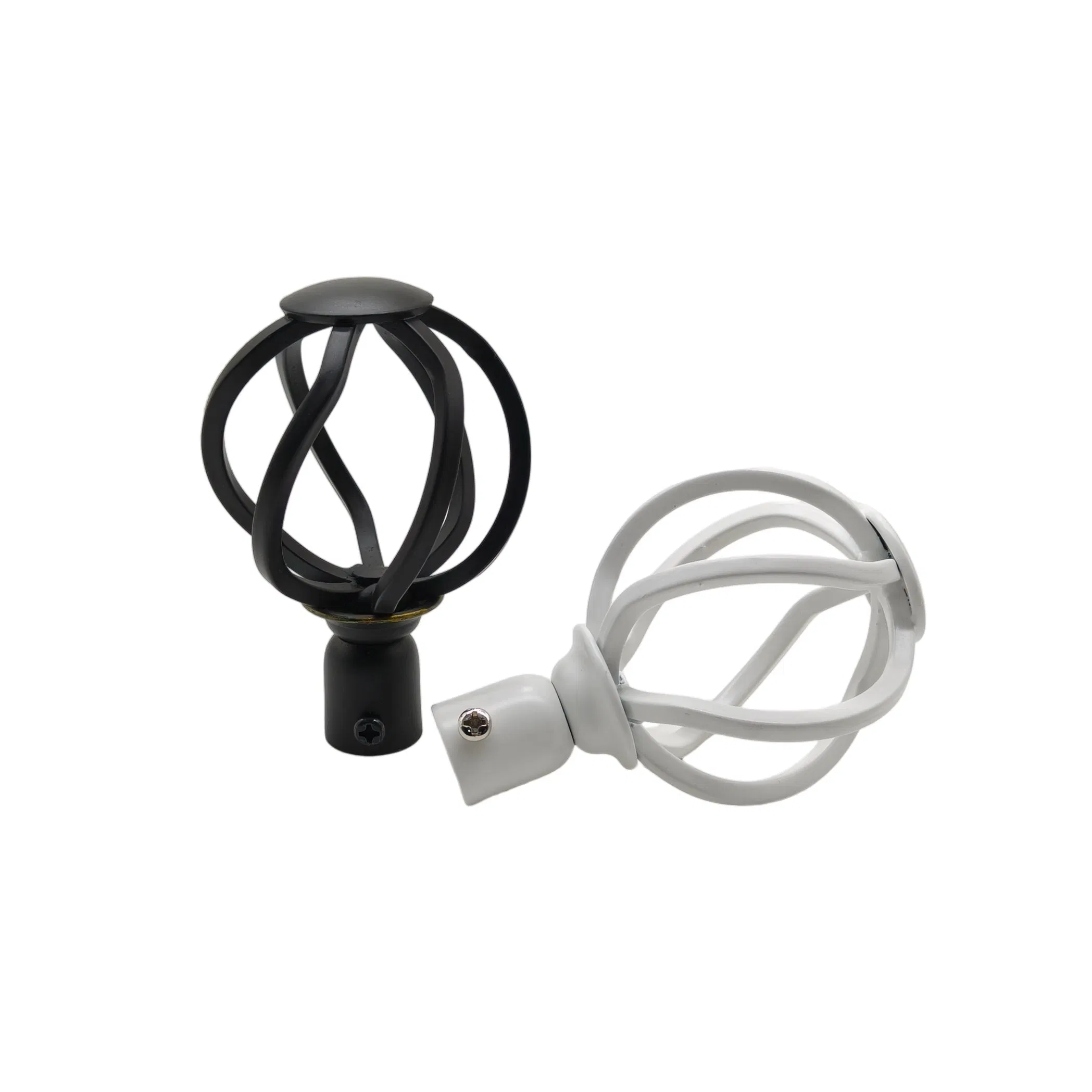 60mm White Curtain Rod Finial Top Quality