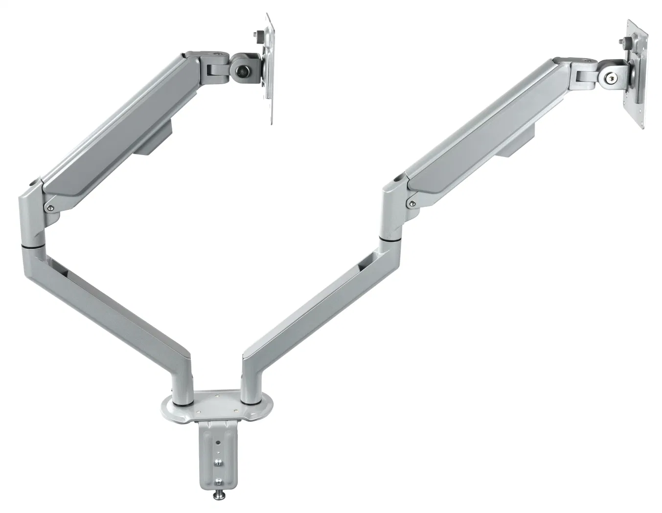 Газлифтовый кронштейн для двух мониторов с креплением на стол