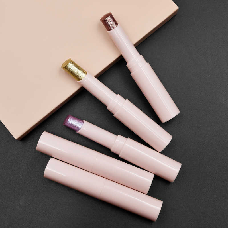 Private Label OEM Vegan Shimmer Eyeshadow Stick Cream Highlighter Custom Logo Jelly Glitter Highlighter Stick