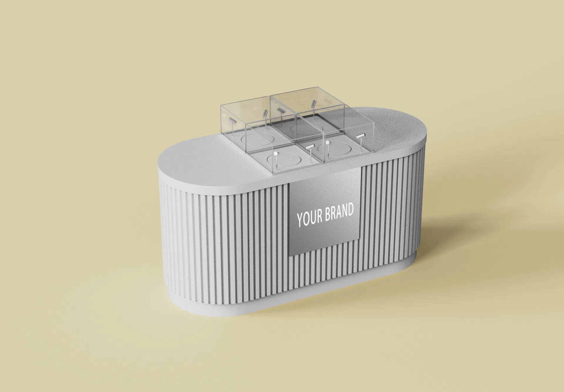 Factory Customized Brand Delicate High End Cosmetic Display Countertop