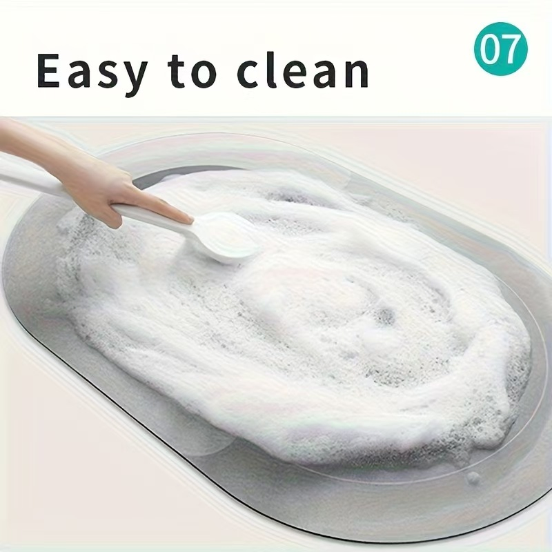 Non Slip Quick Dry Diatomaceous Earth Bathroom Rug Absorbent Floor Mats