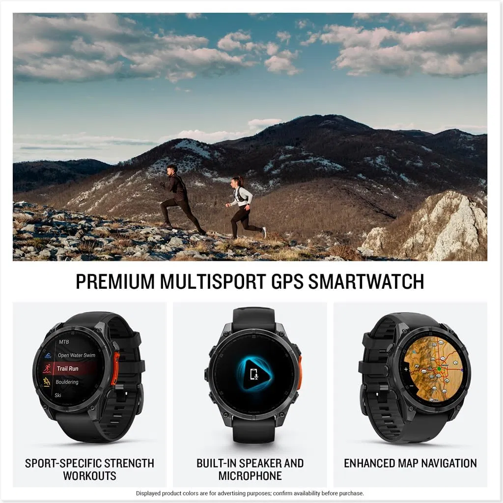 Amoled Sapphire Premium Multisport GPS Smartwatch Dive-Rated Built-in LED Flashlight