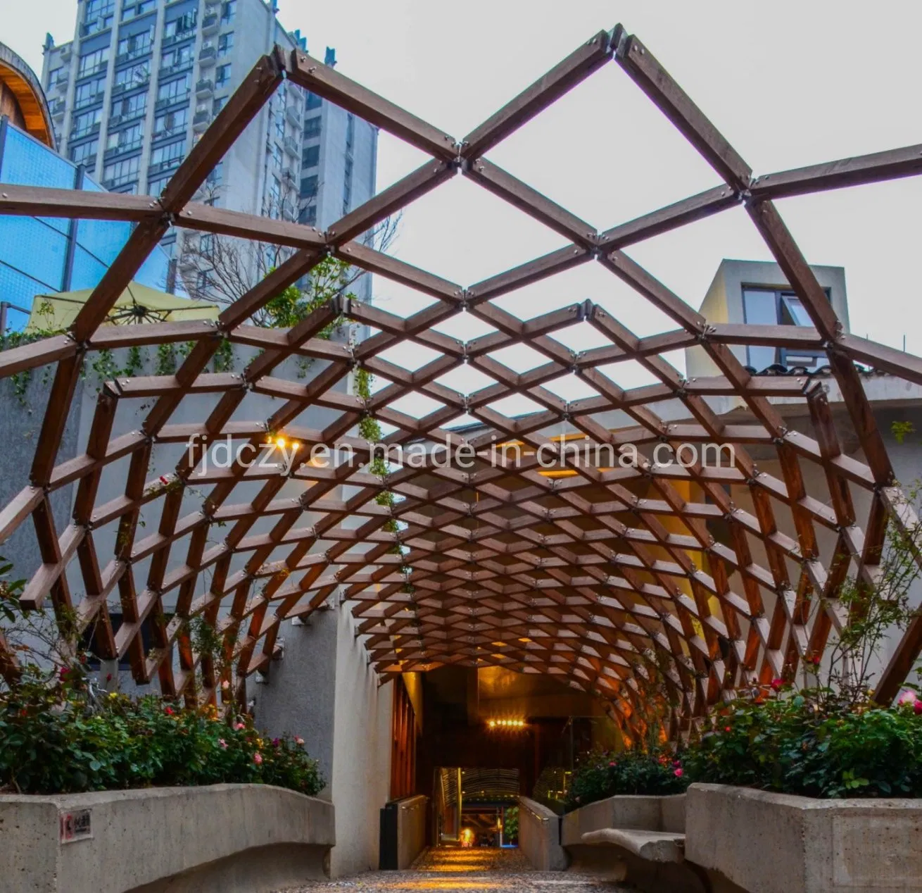 Bamboo Construction Material Partition Grilling Plate Decoration Wall Panel Bamboo Beam