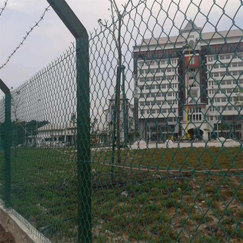 Angled Top for Steel Black Powder Coated Roll 50FT 6FT Boundary Wall Weave Wire Mesh Mini Chain Link Fence Screens