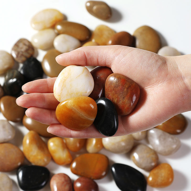 High Quality Agate Pebble Stone Natural Carving Pebble Garden Decoration Colorful Cobbles Pebbles