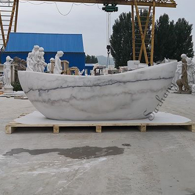 Freestanding Solid Bathroom Marble Bathtub