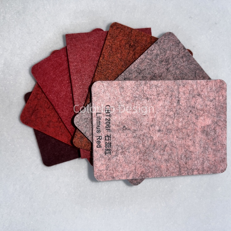 High Quality CBB08 Red Sound Absorption Materials Wholesale PET 12mm Panel