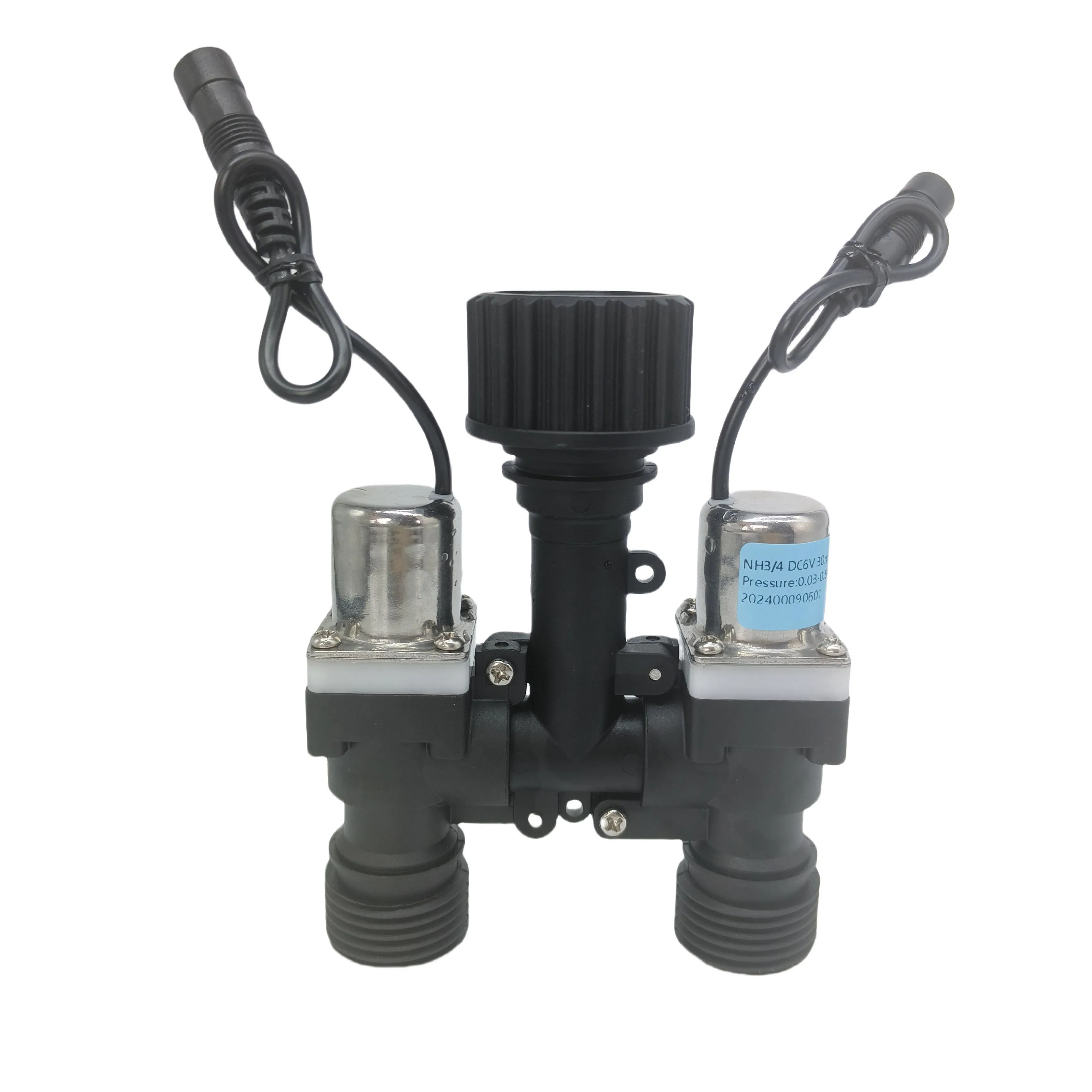 Xf 3/4 Inch DC 6V Latching Solenoid Valve Double Tube Water Control Valve for Garden Irrigation System Low Pressure Timer Valve