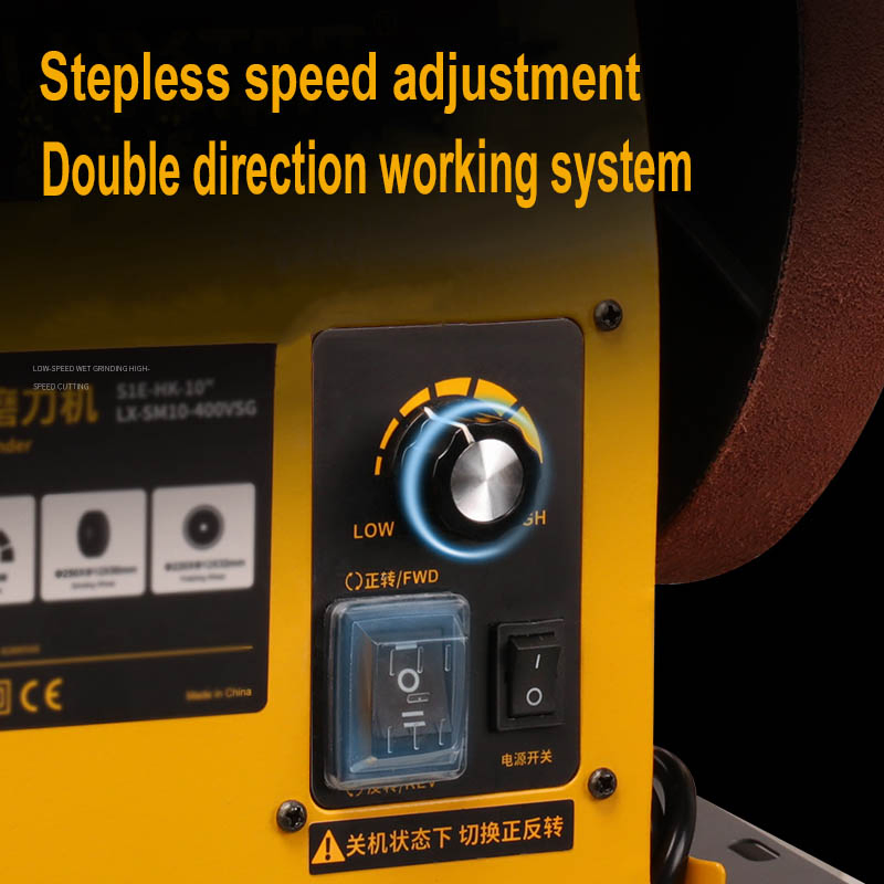 Low Speed Water Cooling Variable Speed 10" Knife Sharpener Polishing Machine