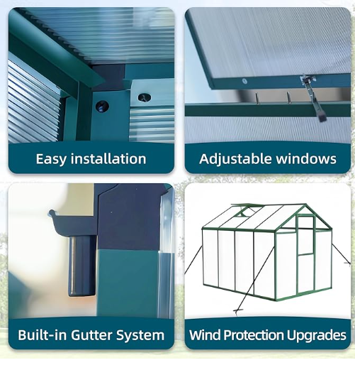 Теплица мини стеклянная 180x120 см для сада