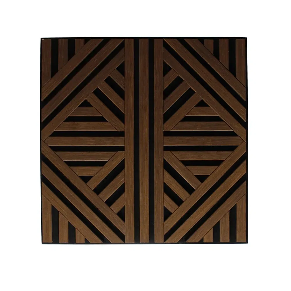 Hot Sale 60X60cm 2024 New Design Wood Veneer Acoustic Wall Panels Soundproof Supermarkets Home Office Interior Wall Decoration